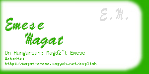 emese magat business card